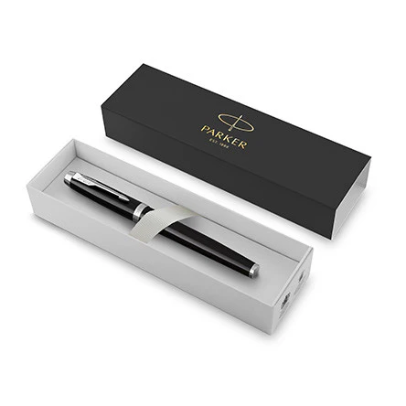 Parker IM Rollerball Pen Black Lacquer with Chrome Trim - Image 2