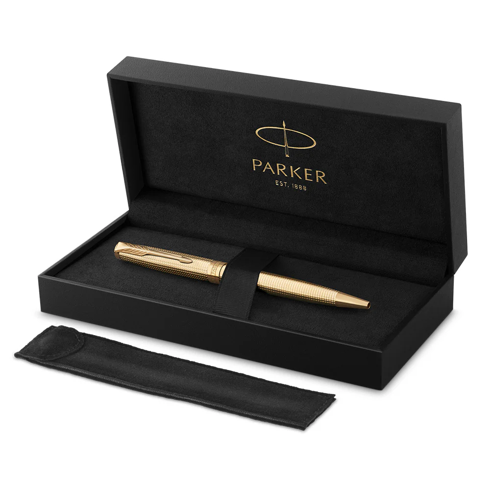 Parker Sonnet Ballpoint Pen Cisele Gold - Image 5