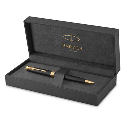 Parker Sonnet Ballpoint Pen Matte Black Lacquer with Gold Trim - Image 4