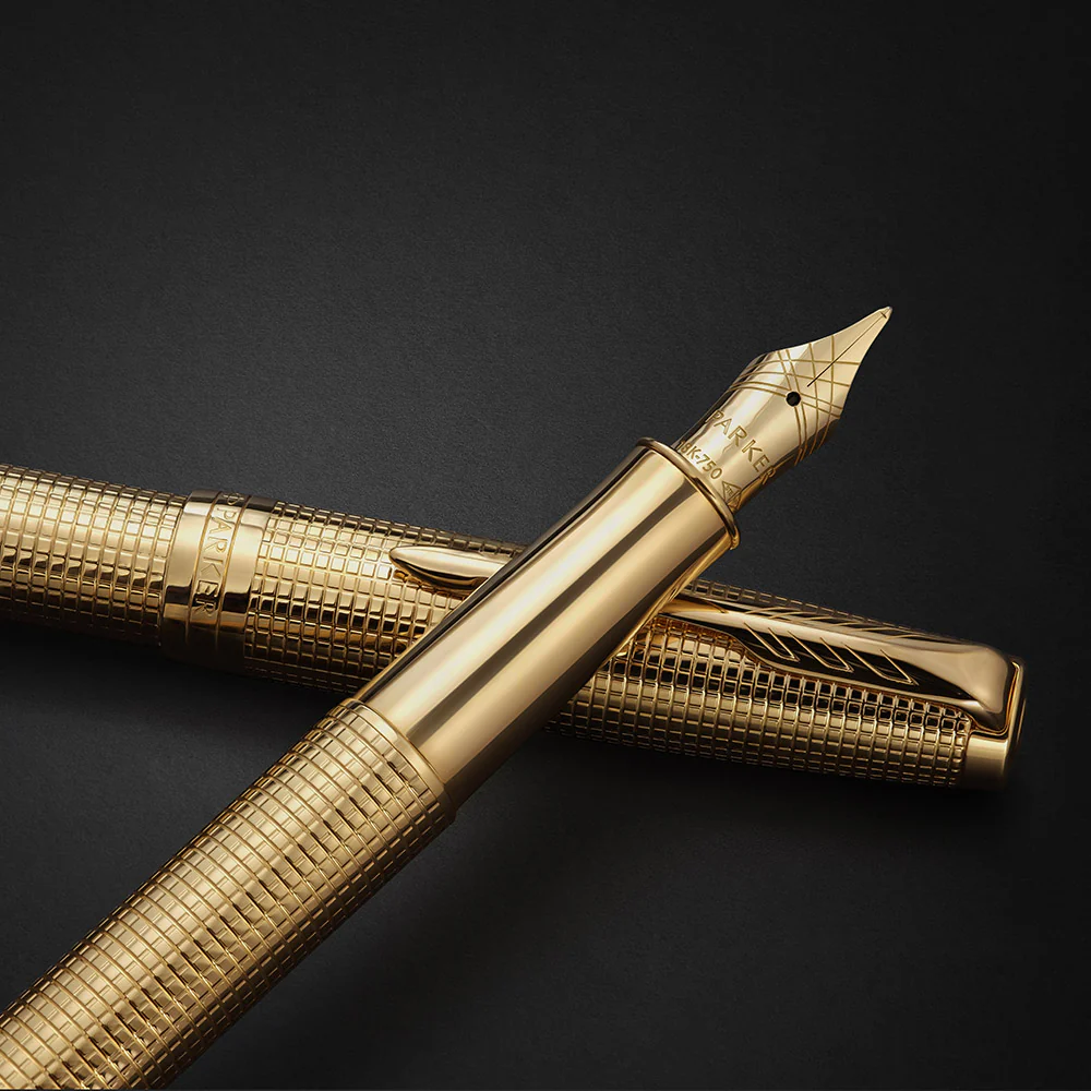 Parker Sonnet Fountain Pen Cisele Gold 18kt Nib - Image 2