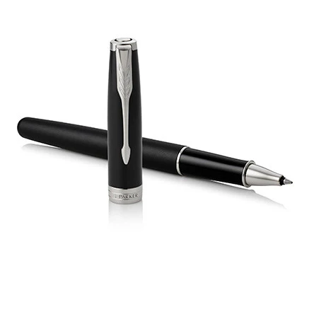 Parker Sonnet Rollerball Pen Matte Black Lacquer with Palladium Trim - Image 2