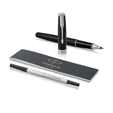 Parker Sonnet Rollerball Pen Matte Black Lacquer with Palladium Trim - Image 3