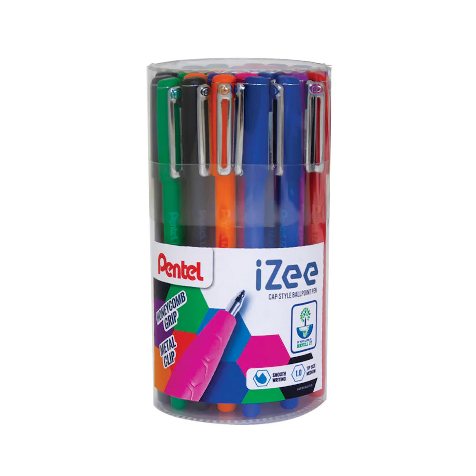 Pentel iZee Ballpoint Pen Tub of 30