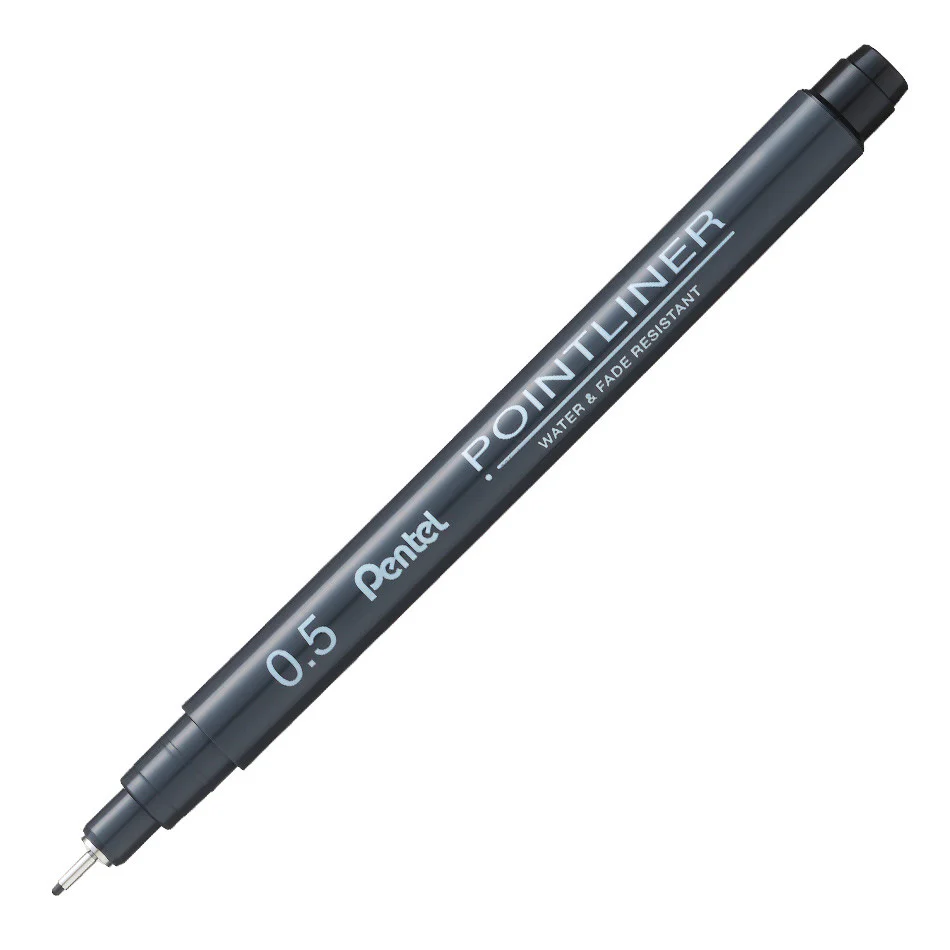 Pentel Pointliner Pen Black - Image 4