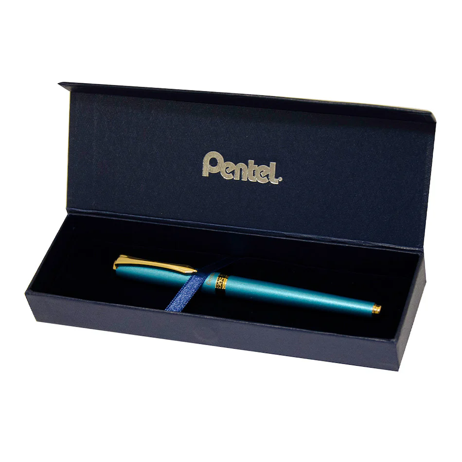 Pentel Sterling Fountain Pen Aquamarine with Gift Box