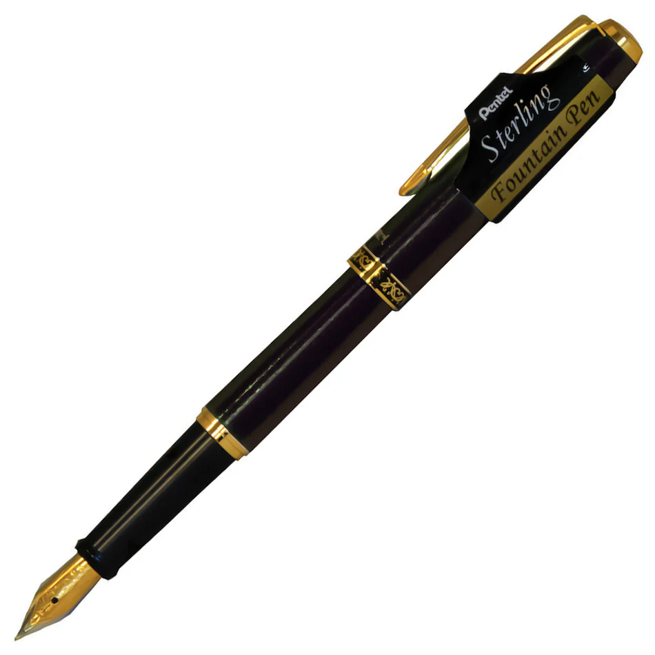 Pentel Sterling Fountain Pen Obsidian