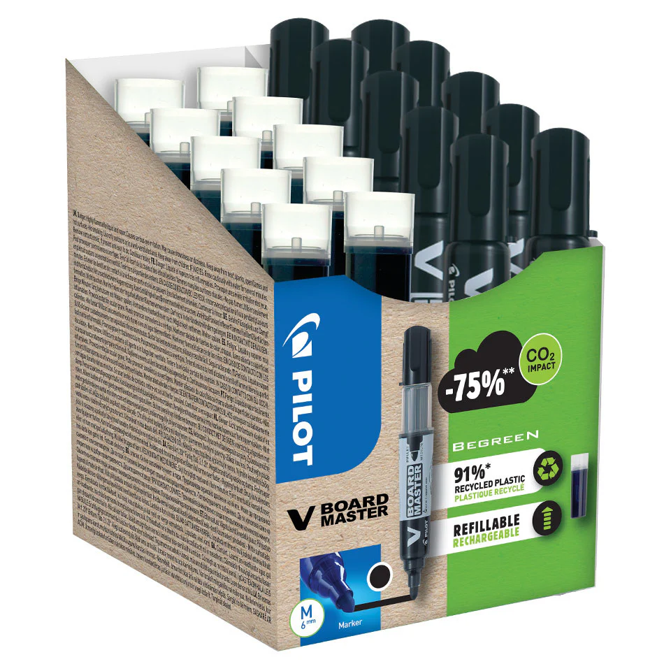 Pilot BegreeN V-Board Master Bullet Tip Medium Pen and Refill Pack Black