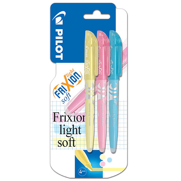 Pilot FriXion Light Soft Pastel Erasable Highlighter Set of 3 - Image 2