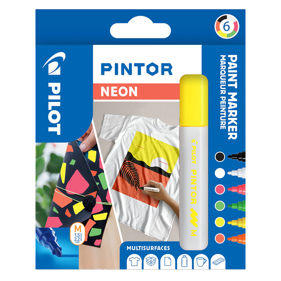 Pilot Pintor Marker Pen Bullet Tip Medium Assorted Set of 6 - Image 8