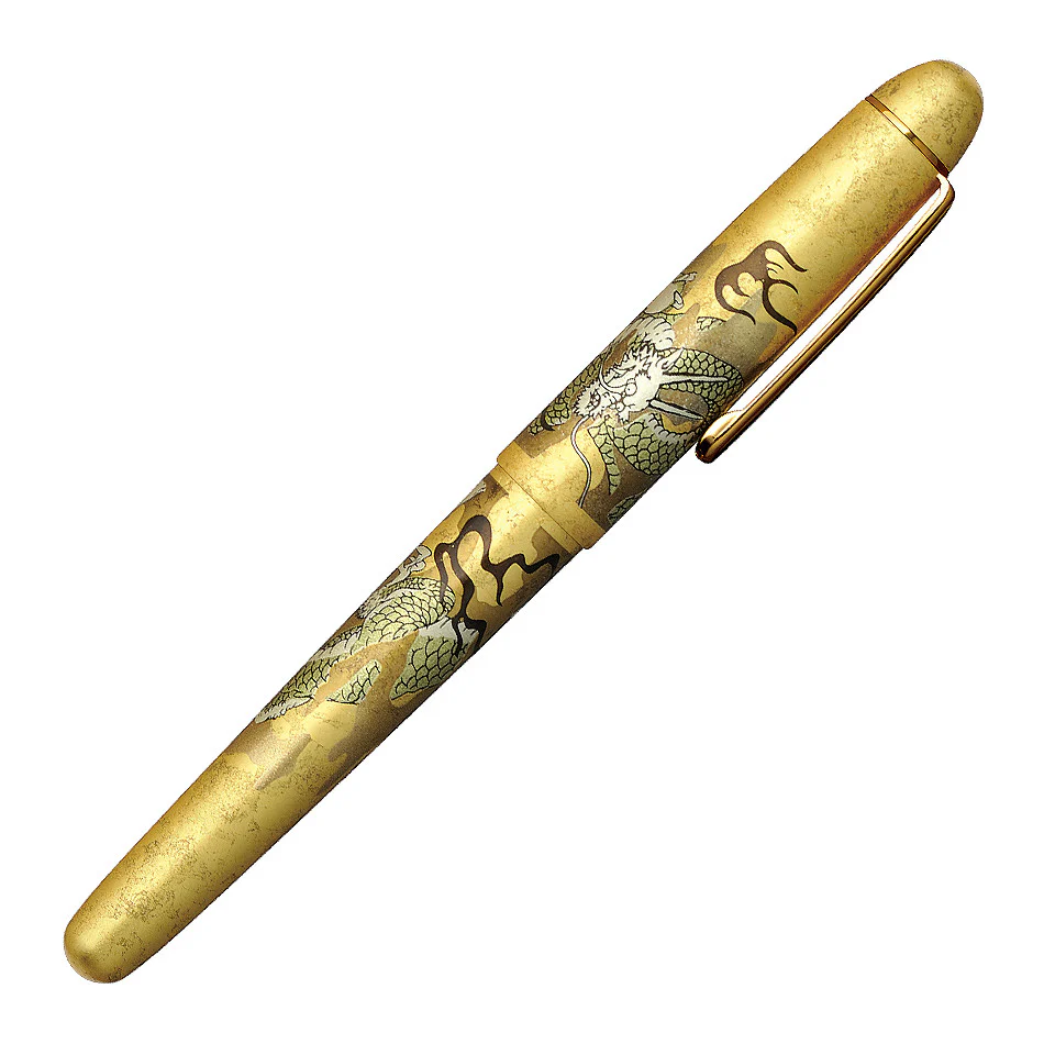 Platinum #3776 Ascending Dragon Kanazawa-haku Gold Leaf Fountain Pen - Image 2