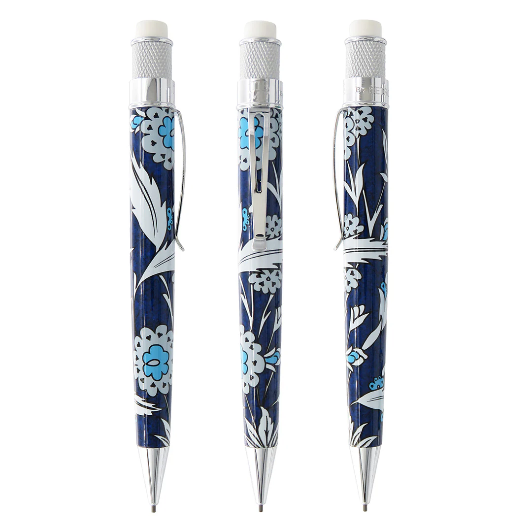 Retro 51 Metropolitan Iznik Garden Blue Flowers Mechanical Pencil - Image 3