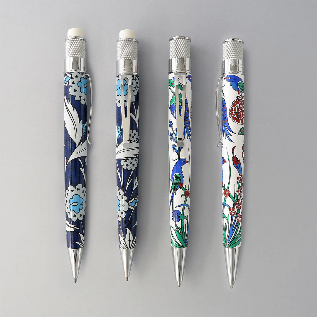 Retro 51 Metropolitan Iznik Garden Blue Flowers Mechanical Pencil - Image 4