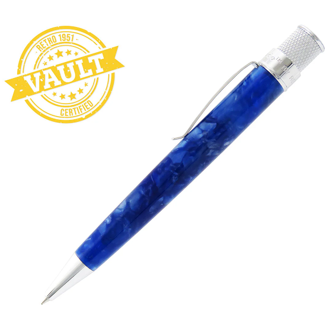 Retro 51 R51 Vault Tornado Rollerball Acrylic Pen Sapphire Blue - Image 2