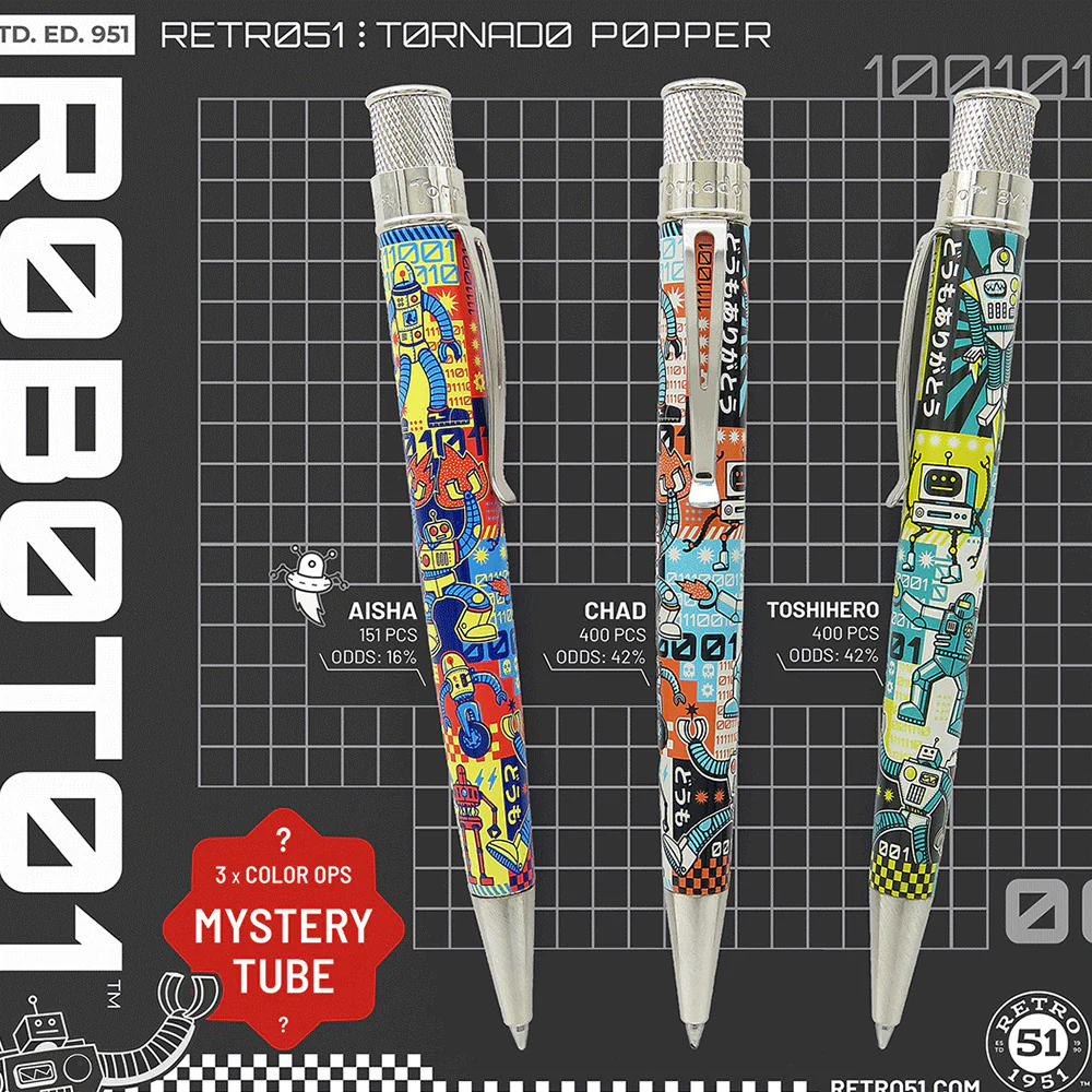 Retro 51 Tornado Popper Rollerball Pen ROBOT01 Limited Edition - Image 5