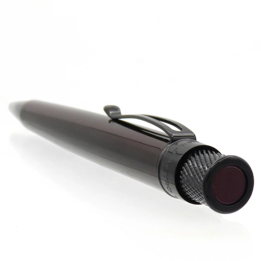 Retro 51 Tornado Rollerball Pen Stealth Lacquer Black Cherry - Image 2