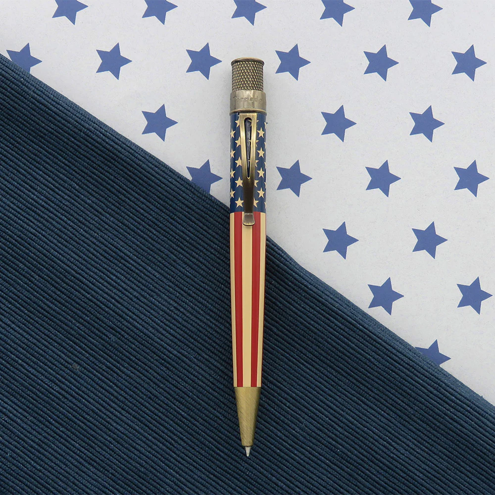 Retro 51 Tornado Vintage Metalsmith Rollerball Pen Tribute 250 Flag - Image 2
