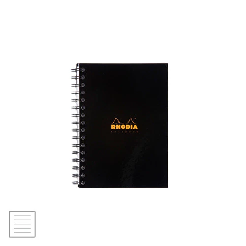 Rhodia Business Book A5 Lined Hardback Wirebound Black