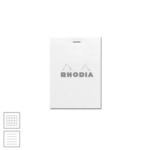 Rhodia Ice White Head-Stapled Notepad No.12 85 x 120