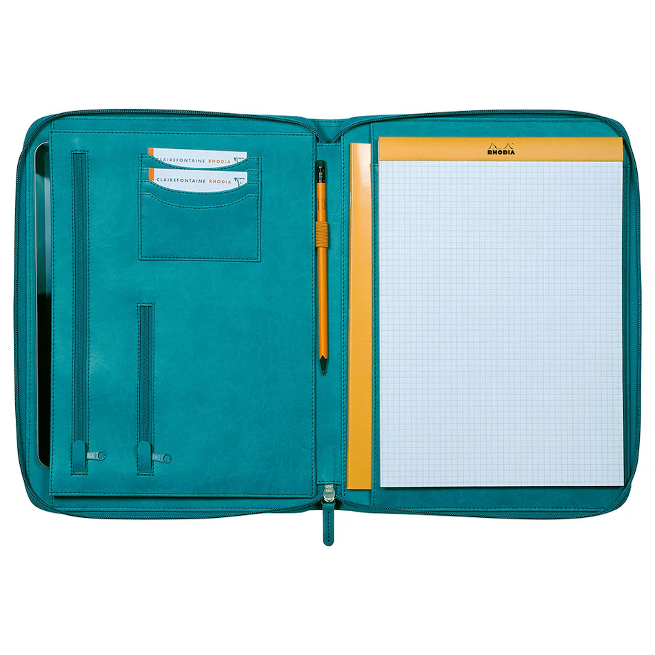 Rhodia Large Zipped Portfolio A4 Peacock - Image 4