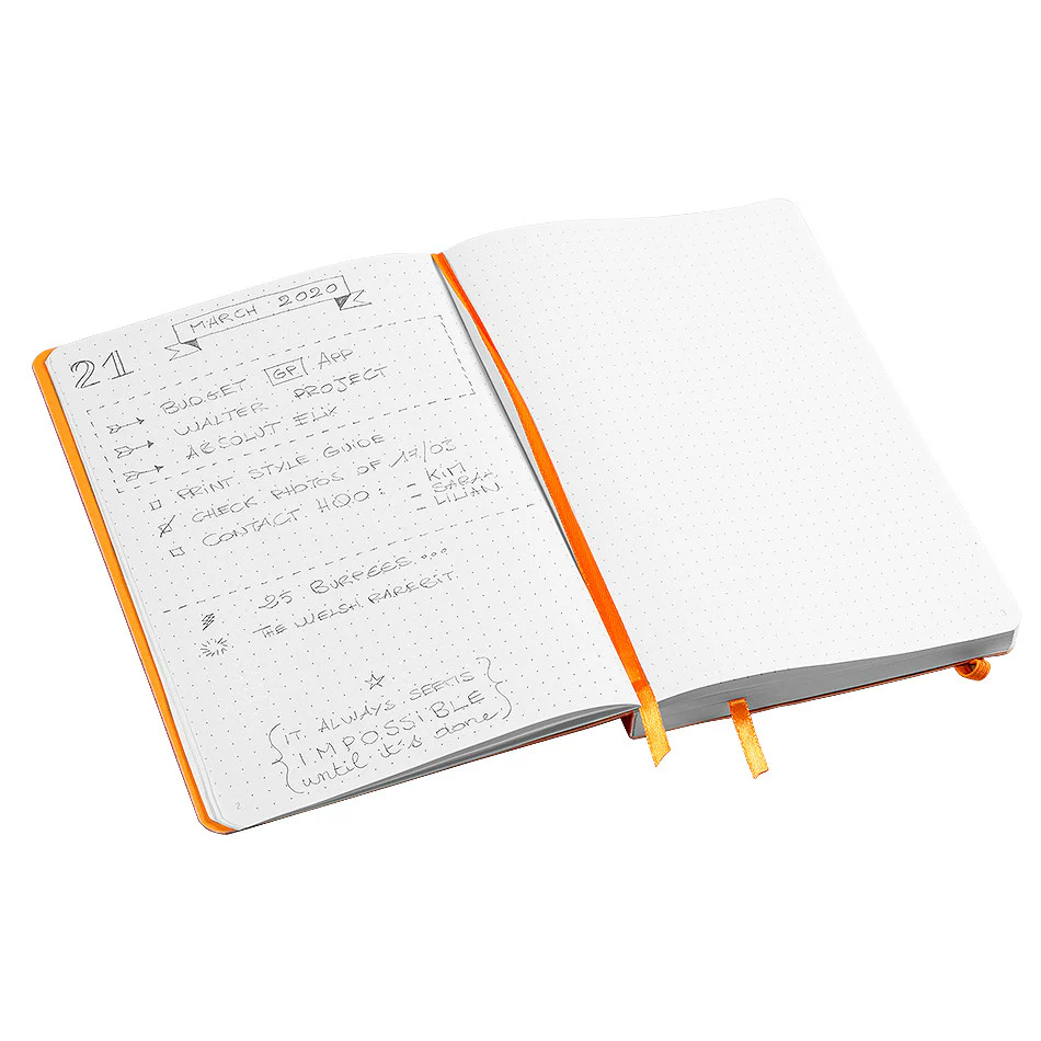 Rhodia Rhodiarama Softcover Goalbook With White Paper A5 Lilac - Image 2