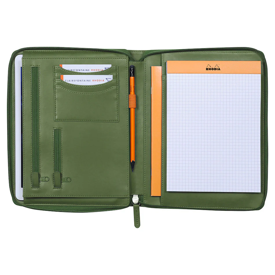 Rhodia Small Zipped Portfolio A5 Sage - Image 4