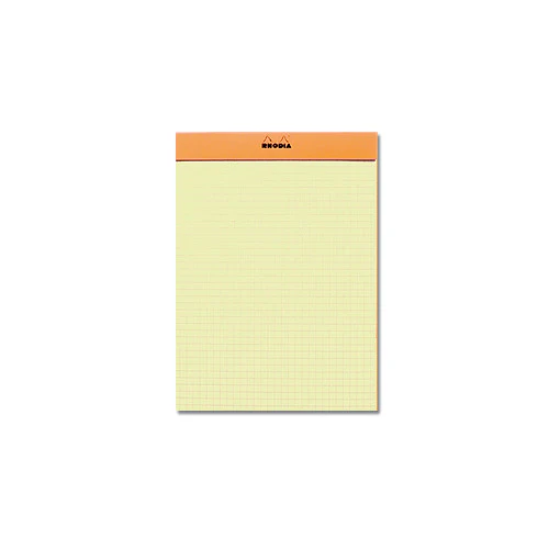 Rhodia Yellow Paper Head-Stapled Legal Pad A5 (148 x 210) 5x5 Squared - Image 2