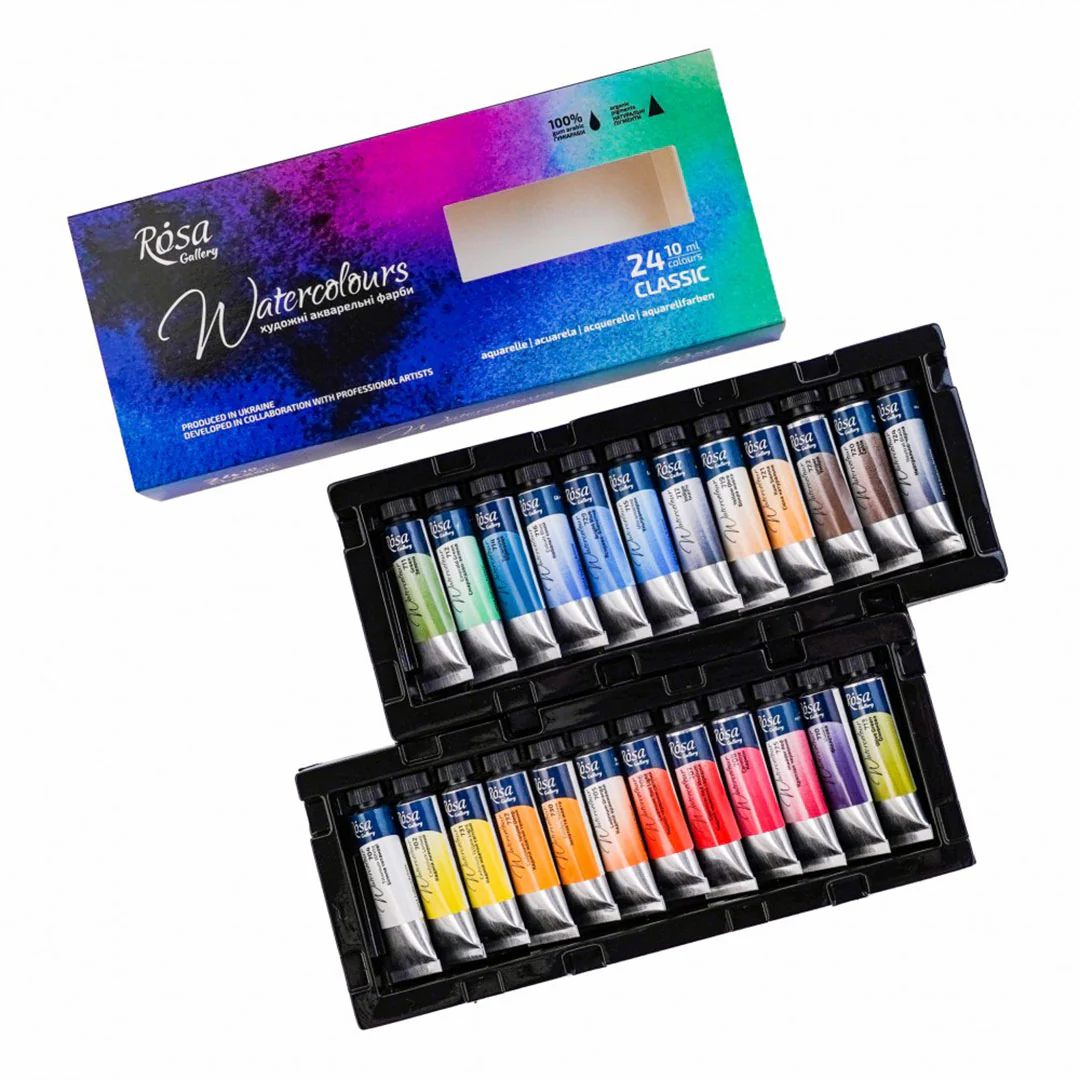 Rosa 10ml Watercolour Tubes Set of 24 Assorted Colours - Image 4