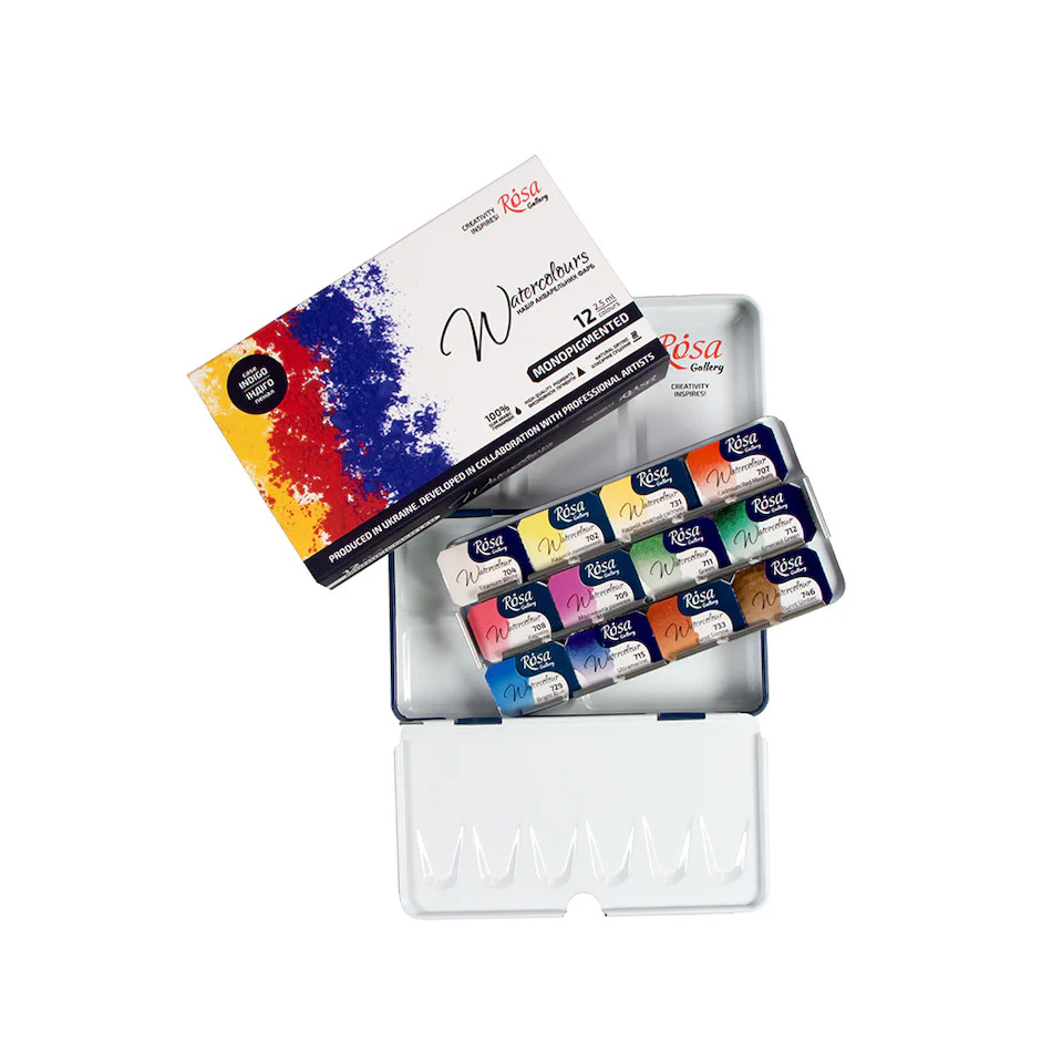 Rosa Watercolour Full Pan Monopigmented Set of 12 - Image 3