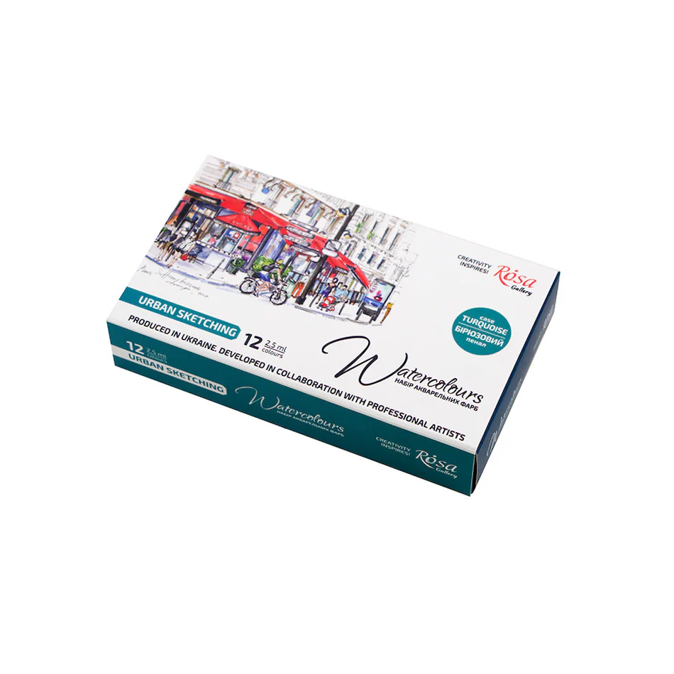 Rosa Watercolour Full Pan Urban Sketching Set of 12