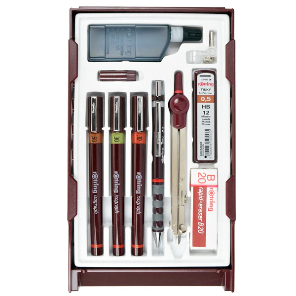 rotring isograph Technical Drawing Pen Master Set