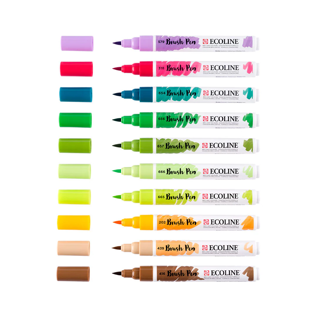 Royal Talens Ecoline Brushpen Set of 10 Botanical - Image 2
