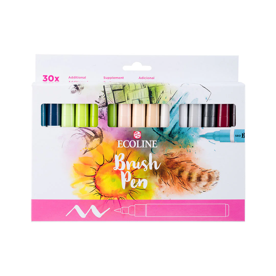 Royal Talens Ecoline Brushpen Set of 30 Additional Colours