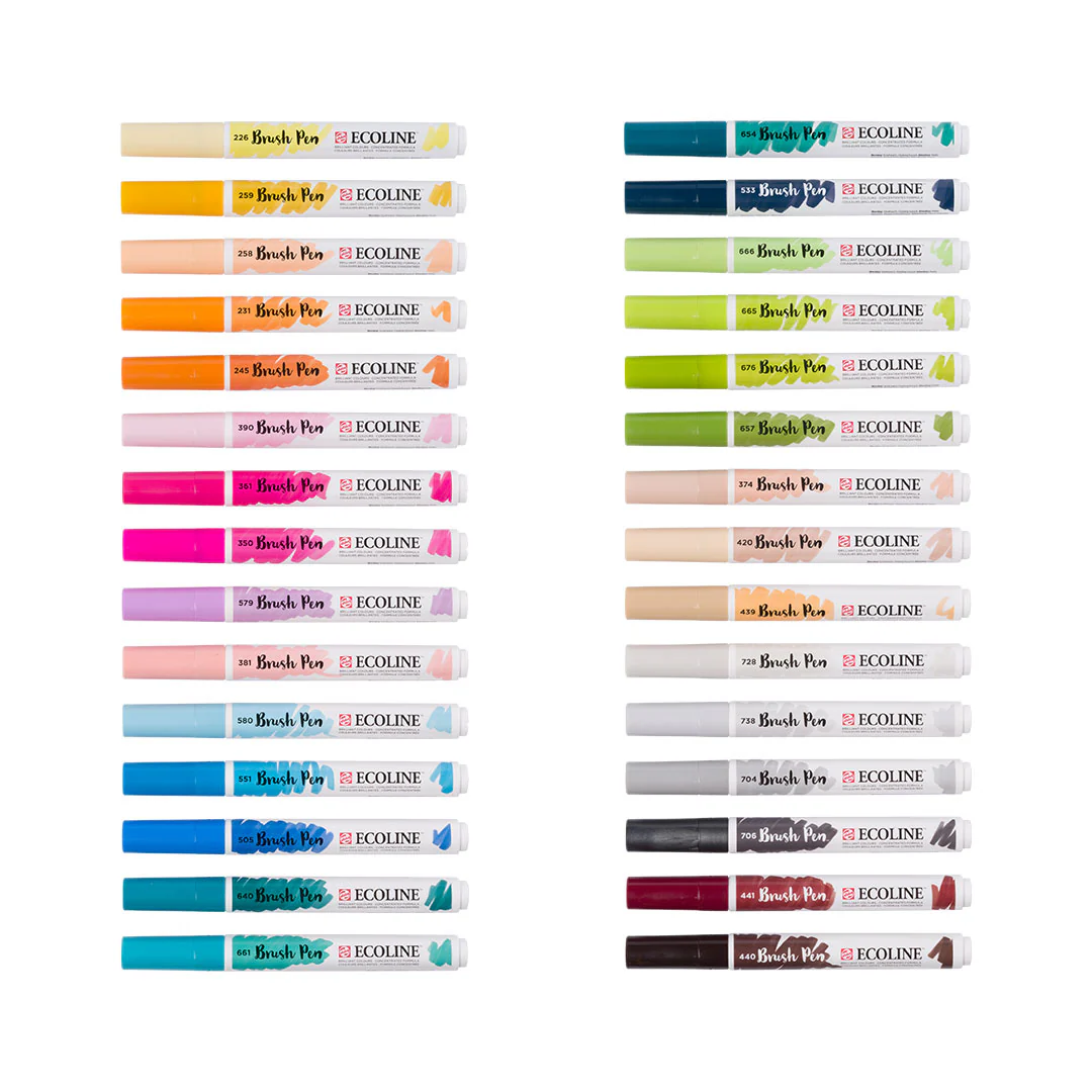 Royal Talens Ecoline Brushpen Set of 30 Additional Colours - Image 3