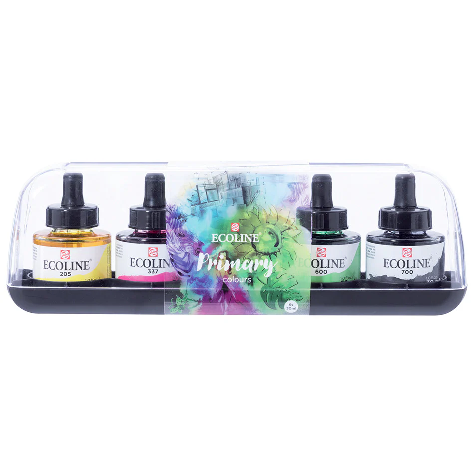 Royal Talens Ecoline Liquid Watercolour 30ml Primary Set of 5