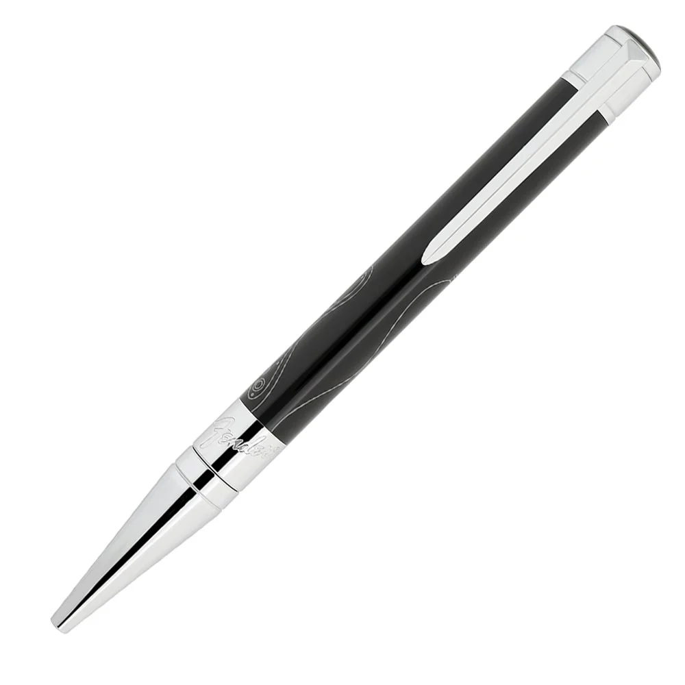 S.T.Dupont Initial Ballpoint Pen Fender Black and Chrome - Image 2