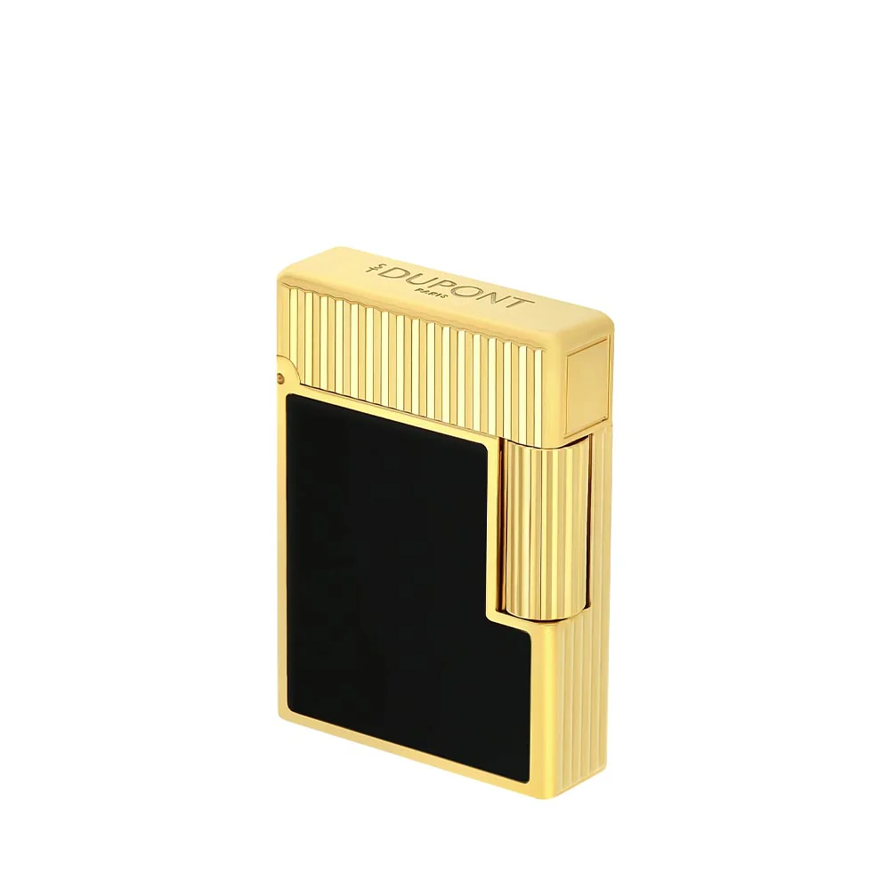 S.T.Dupont Line 1 Vertical Line Lighter Black and Yellow Gold - Image 3
