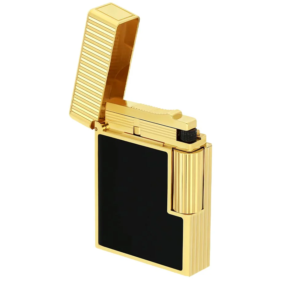 S.T.Dupont Line 1 Vertical Line Lighter Black and Yellow Gold - Image 4