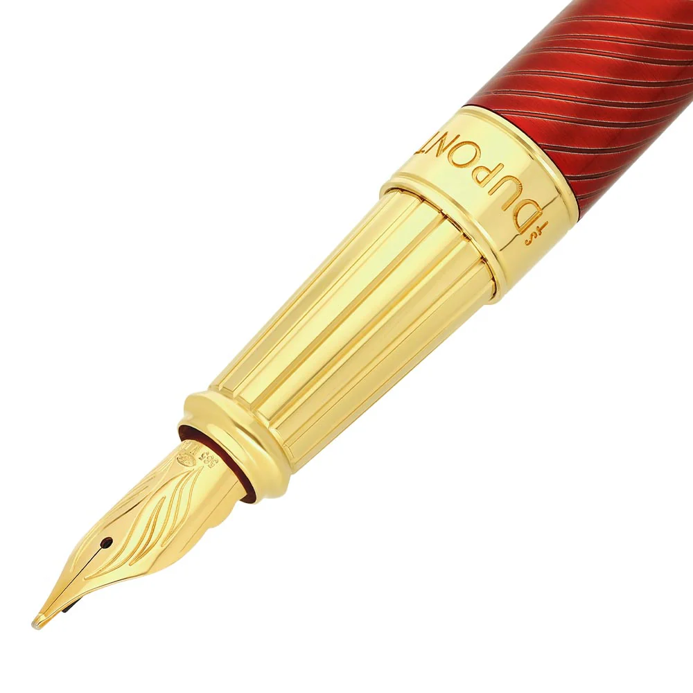 S.T.Dupont Line D Eternity Fountain Pen Year of the Horse Red and Yellow Gold - Image 2
