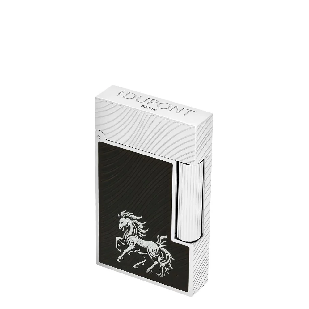S.T.Dupont Year of the Horse Line 2 Lighter Black and Palladium - Image 3