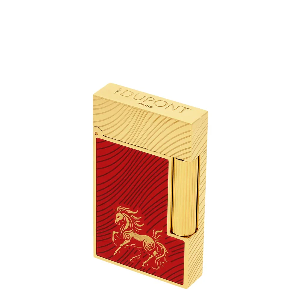 S.T.Dupont Year of the Horse Line 2 Lighter Red and Yellow Gold - Image 3