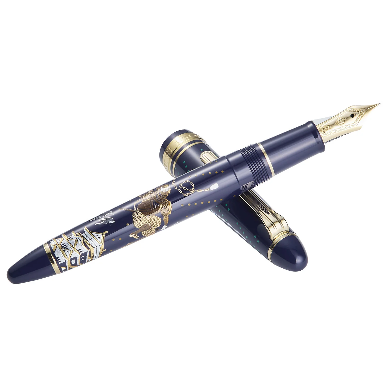 Sailor 1911 2nd Edition Ninja Yuubi Maki-e Fountain Pen Kusarigama 14K Nib - Image 3