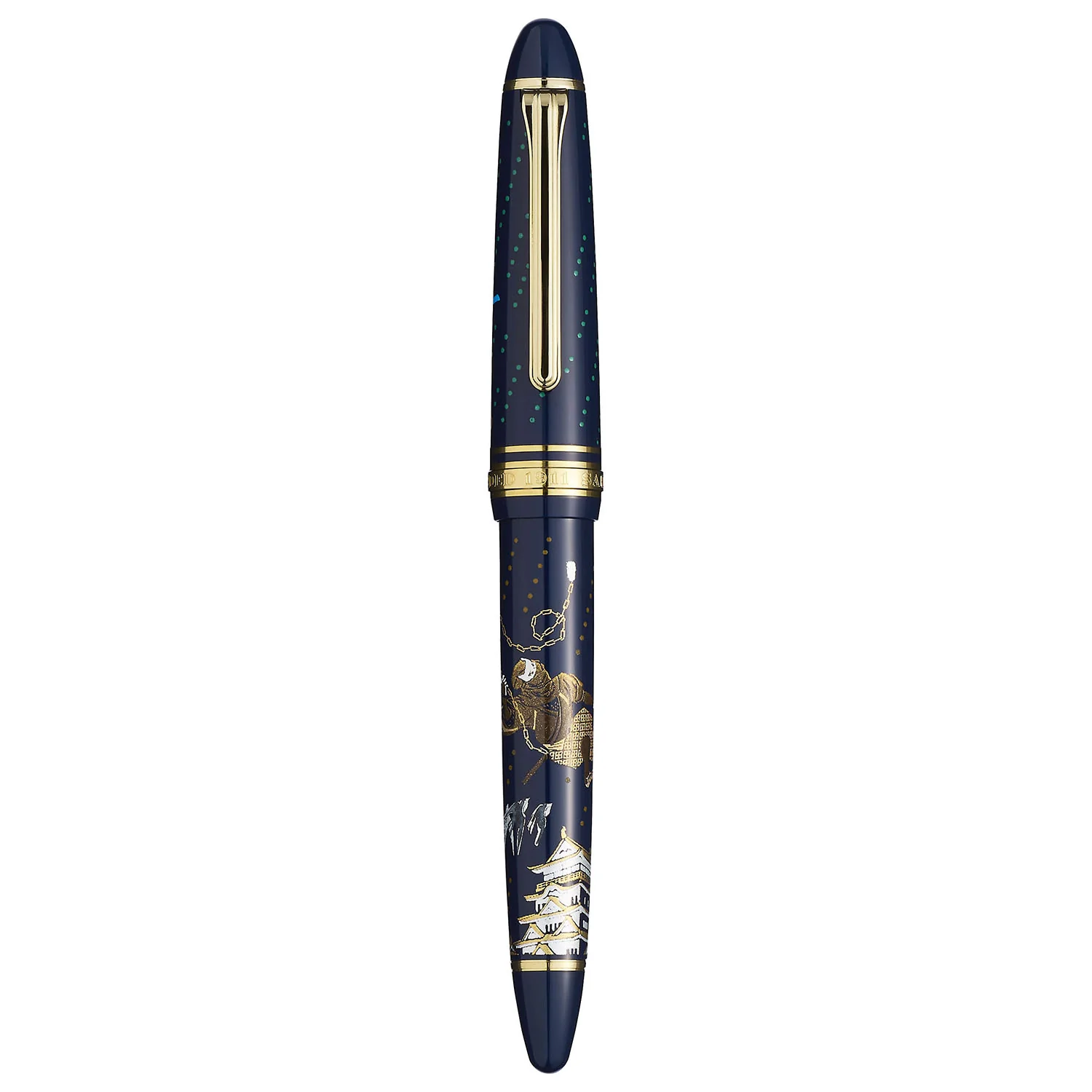 Sailor 1911 2nd Edition Ninja Yuubi Maki-e Fountain Pen Kusarigama 14K Nib - Image 4
