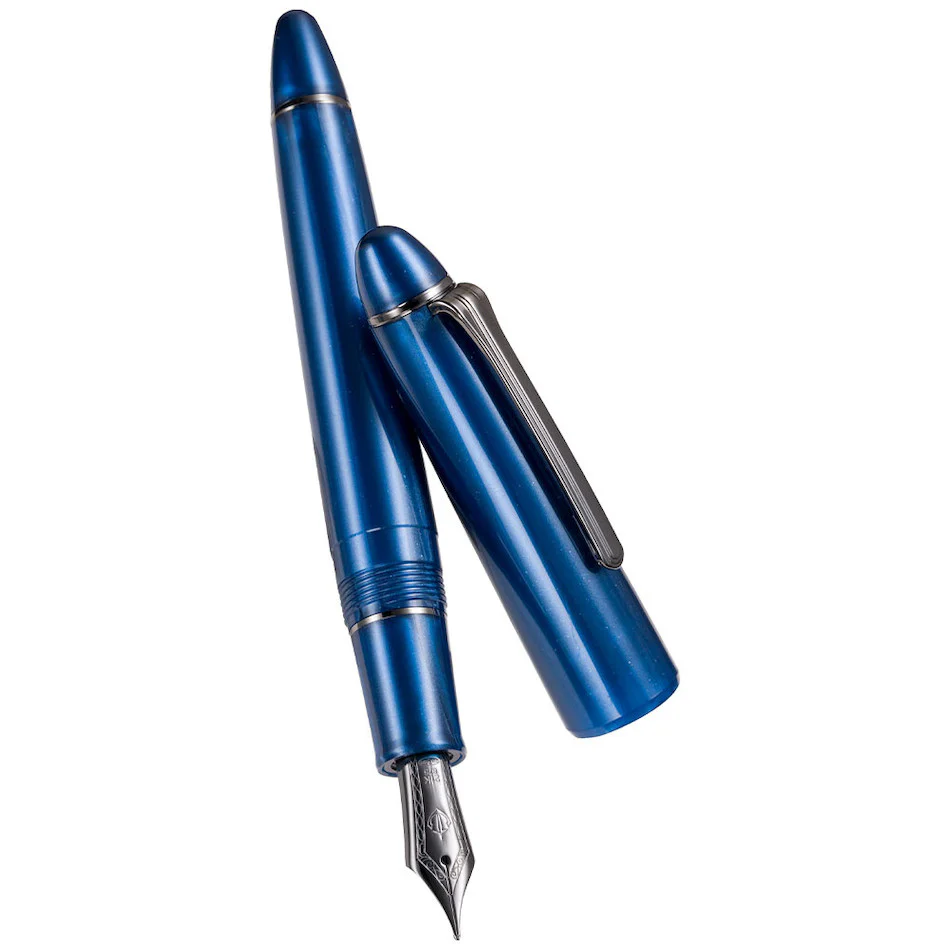 Sailor 1911 Ringless Metallic Fountain Pen Simply Blue 21K Nib - Image 3