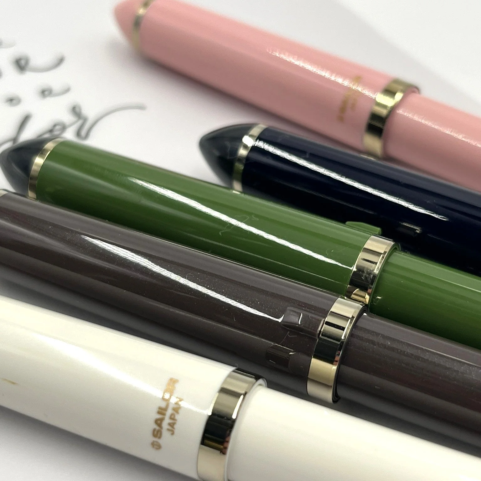 Sailor Fude de Mannen Calligraphy Fountain Pen Green - Image 2