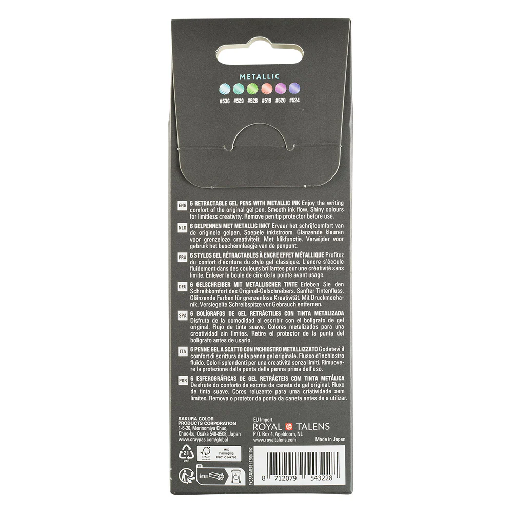 Sakura Gelly Roll Retractable Metallic Set of 6 - Image 4