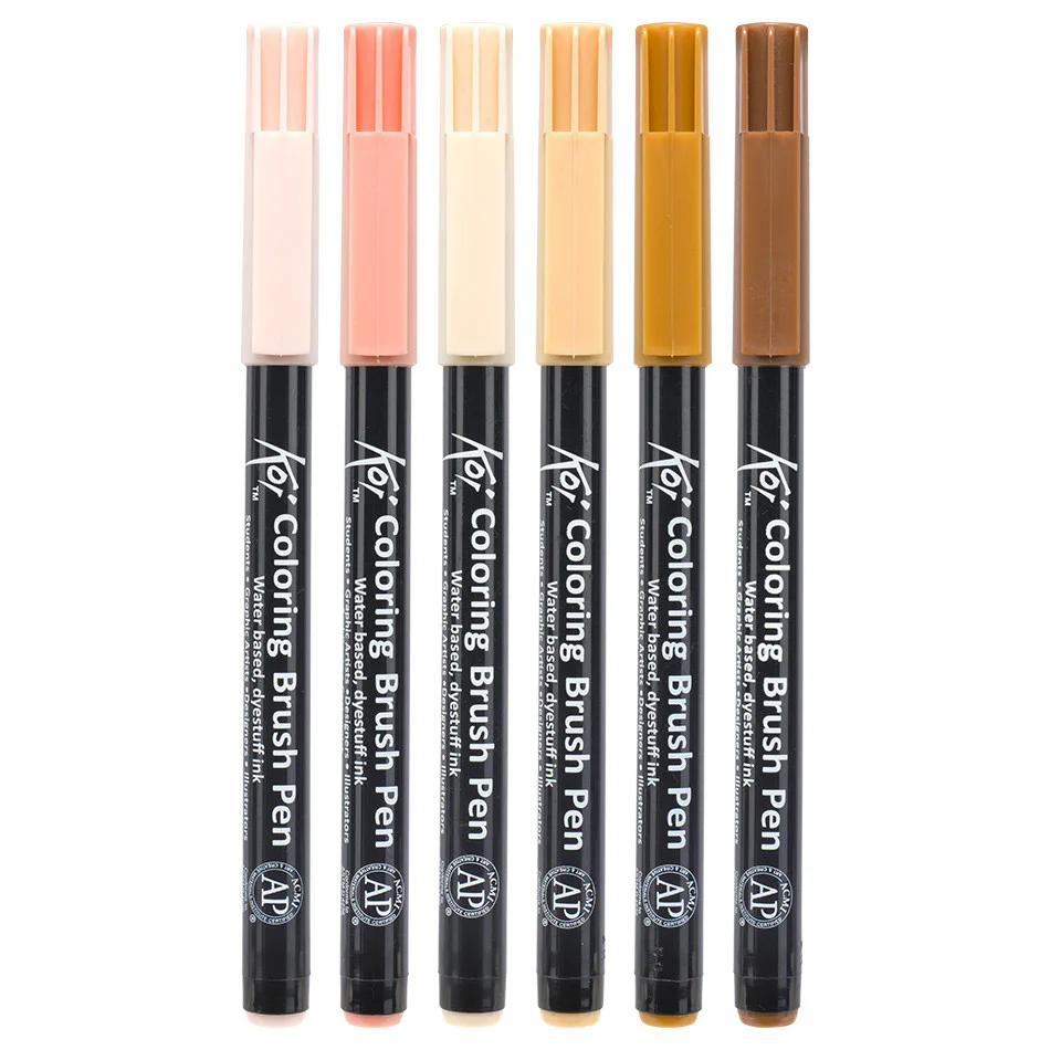 Sakura Koi Colourbrush Brushpen Set of 6 Portrait - Image 2