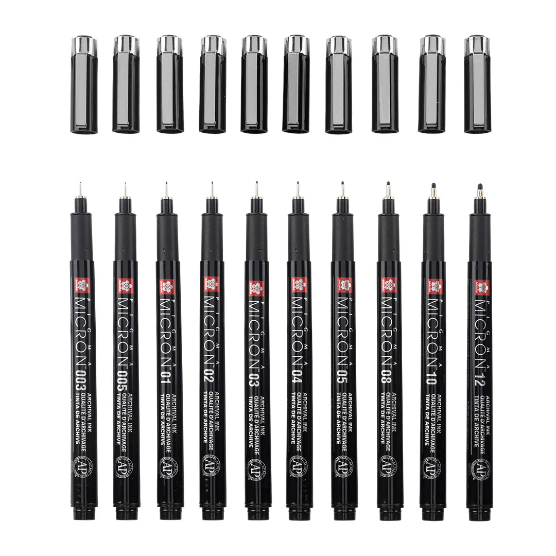 Sakura Pigma Micron Drawing Pen Set of 10 - Image 2