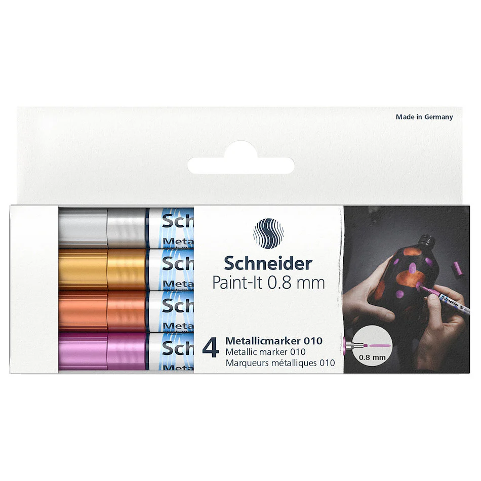 Schneider Paint-It Metallic Marker 010 0.8mm Set of 4