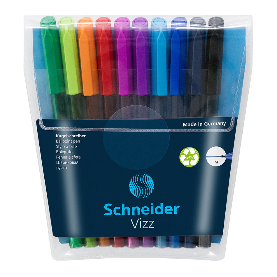 Schneider Vizz Ballpoint Pen Medium Assorted Set of 10