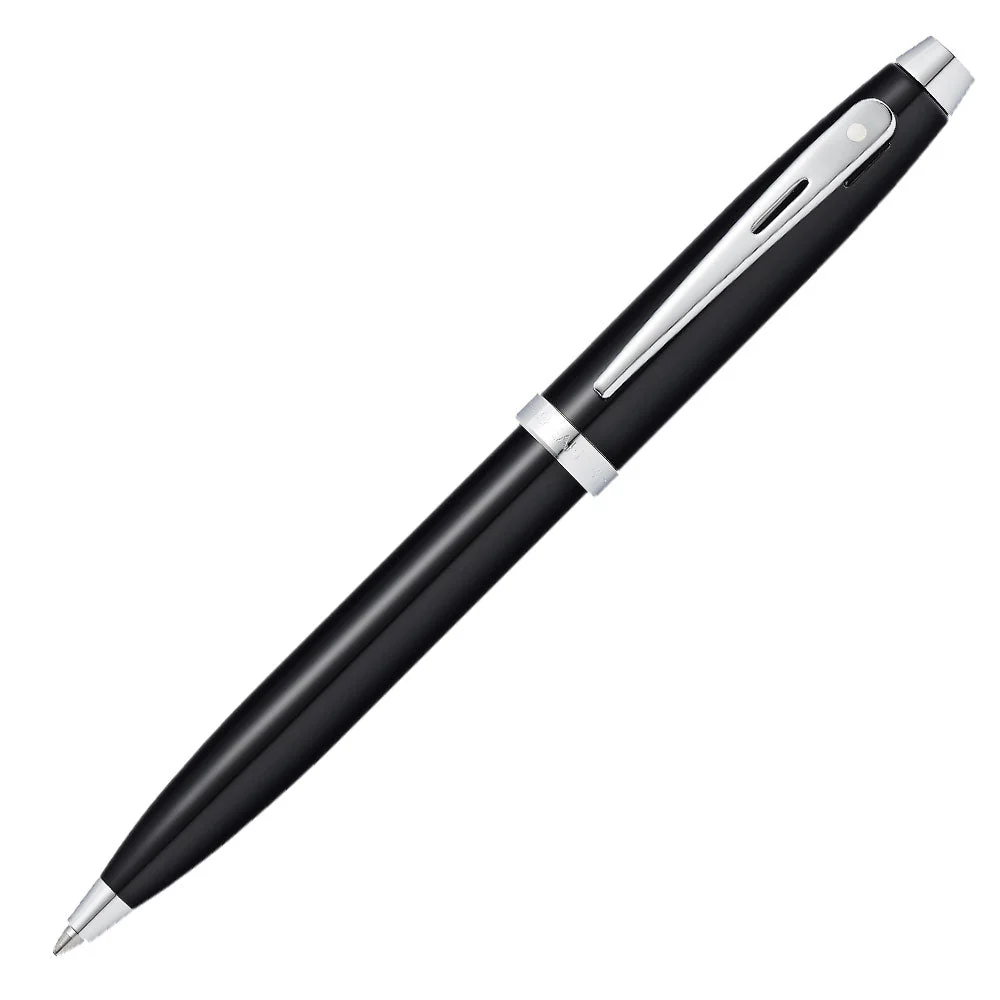 Sheaffer 100 Ballpoint Pen Black Lacquer with Chrome Trim